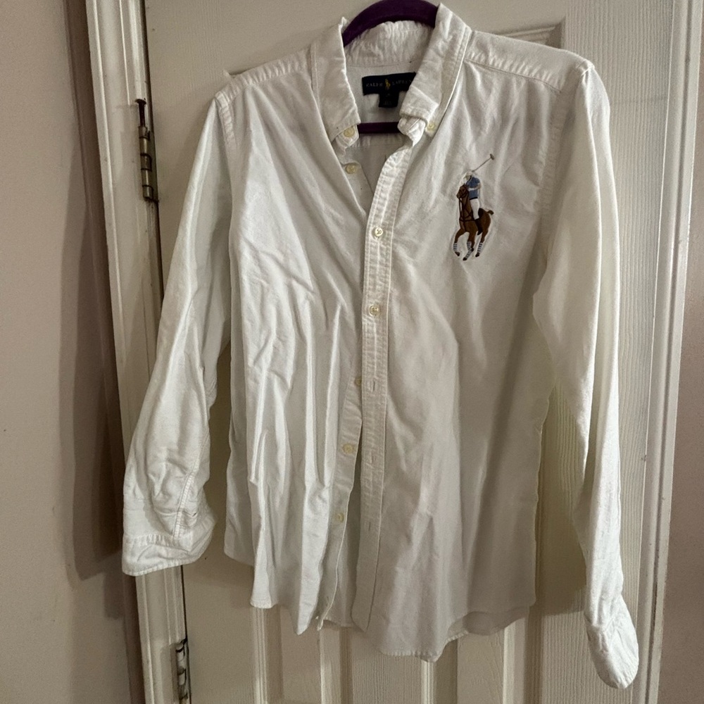 Polo by Ralph Lauren White Casual Button Down Shirt